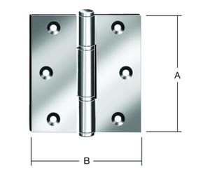 Vormann VORMANN Charnière de porte B85xH90mm roulée inoxydable, inox Quantité:1
