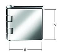 Vormann VORMANN Charnière de porte de chariot angulaire B60xH60mm, non percée brute Quantité:1