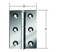 Vormann VORMANN Charnière de porte demi-largeur L46xH60mm, roulée inoxydable, inox Quantité:1
