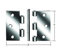 Vormann VORMANN Charnière de porte renforcée B75xH75mm, inox roulé, inoxydable Quantité:1