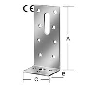 Vormann VORMANN Connecteur d'angle 90 x 35 x 40 mm acier galvanisé CE Quantité:1