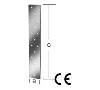 Vormann VORMANN Connecteur plat 240 x 40 x 2 mm acier galvanisé CE Quantité:1