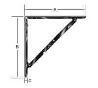 Vormann VORMANN Console pliante L200xP200mm avec bras diagonal Acier, blanc, revêtu Quantité:1