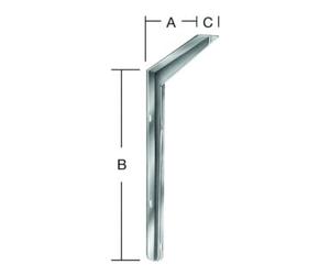Vormann VORMANN Console profilée L550xP300mm Acier, galvanisé à chaud Quantité:1