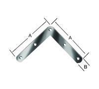 Vormann VORMANN Équerre d’angle de porte L 100 x H 100 mm extrémités arrondies acier galvanisé Quantité:1