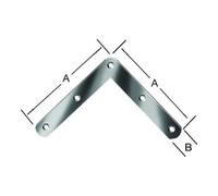Vormann VORMANN Équerre d'angle de porte L 120 x H 120 mm extrémités arrondies acier galvanisé Quantité:1