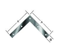 Vormann VORMANN Équerre d'angle de porte L 160 x H 160 mm extrémités droites acier galvanisé Quantité:1