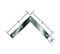Vormann VORMANN Équerre d'angle pour porte L 100 x H 100 mm extrémités droites acier galvanisé Quantité:1