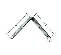 Vormann VORMANN Équerre de chaise 125x125x22mm Acier, galvanisé Quantité:1