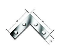 Vormann VORMANN Équerre plate 50x50x10x1,5mm Acier, galvanisé Quantité:1