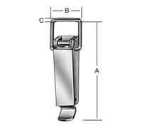 Vormann VORMANN Fermeture à levier avec possibilité de scellage, sans crochet, UG, L138mm acier Quantité:1