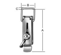 Vormann Vormann Fermeture à levier H.110mm L.37mm inox avec possibilité de plombage Quantité:1