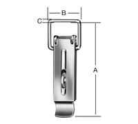 Vormann VORMANN Fermeture à levier L138mm, S5mm avec œillet de verrouillage, sans crochet, acier galvanisé Quantité:1
