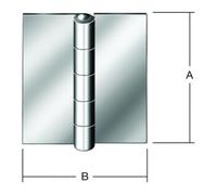 Vormann VORMANN FT-Charnier L 55mm, H 60mm, roulé, 1 pièce, fer Quantité:1