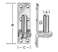 Vormann Vormann Kloben DI sur plaque 10x33x85mm bleu galvanisé Quantité:1