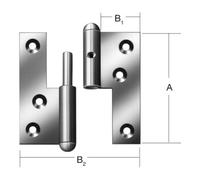 Vormann VORMANN Paumelle à visser Q1, 2 pièces, DL pour vissage, 30 mm galvanisée Quantité:1