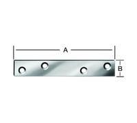 Vormann VORMANN Plaque de liaison 120 x 18 mm acier galvanisé Quantité:1
