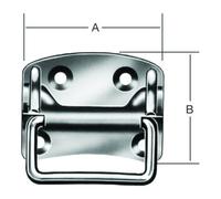 Vormann VORMANN Poignée de caisse avec plaque, L100mm, l80mm S1,5mm, Poignée, diamètre 7,5mm Acier inoxydable Quantité:1