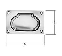Vormann VORMANN Poignée d'entrée Caisse L130mm, l70mm H1,75mm, Poignée, Diamètre 7mm Acier Quantité:1
