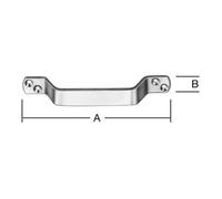 Vormann VORMANN Poignée perforée, L 200 mm, acier inoxydable, inox Quantité:1