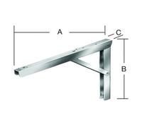 Vormann VORMANN Porte-étiquettes pliable Multi Line L200xP300mm acier blanc, revêtu Quantité:1