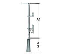 Vormann VORMANN Racleur de sol avec équerre de guidage 400x65x150mm galvanisé Quantité:1