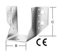 Vormann VORMANN Sabots de poutre extérieurs 80 mm x 120 mm x 2 mm acier galvanisé sendzimir Quantité:1