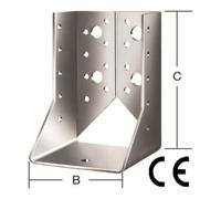 Vormann VORMANN Sabots de poutre intérieurs 80 mm x 120 mm x 2 mm acier galvanisé sendzimir Quantité:1