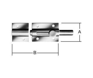 Vormann VORMANN Verrou à bouton 36x80 mm avec boucle, droit inoxydable Quantité:1