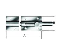 Vormann VORMANN Verrou à bouton 80x36 mm avec boucle, acier droit, galvanisé Quantité:1