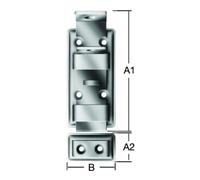 Vormann VORMANN Verrou de sécurité droit L 120mm, l 48mm acier brunie Quantité:1