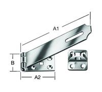 Vormann VORMANN Verrou de sécurité L 125mm, l 35mm avec plaque à œil liée Quantité:1