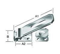 Vormann VORMANN Verrou de sécurité L 140 mm, l 50 mm, galvanisé roulé Quantité:1