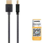 VornixorSarlshop-4K Certified Premium High Speed Slim HDMI Cable - 4K60Hz, 18Gbps, HDR, 2ft, Black