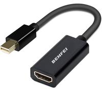 VornixorSarlshop-Adaptateur Mini DisplayPort vers HDMI, convertisseur Thunderbolt vers HDMI plaqué Or Compatible pour MacBook Pro, MacBook Air, Mac Mini, Microsoft Surface Pro 3/4, etc.