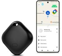VornixorSarlshop-Android Smart Tag Google Mein Gerät Finden APP Bluetooth Tracker IP66 Wasserdicht Key Finder für Gepäck,Brieftasche, (Schwarz, 1 Pack)