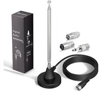 VornixorSarlshop-Antenne Radio Dab FM Maison Télescopique Antenne Numérique 79CM Intérieure avec Base Magnétique Câble de 3m pour Chaine HiFi Tuner FM Poste Radio Récepteur Stéréo Dab+ Dab AV Audio V