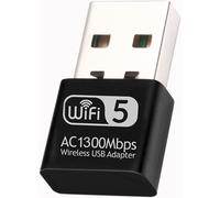 VornixorSarlshop-Clé WiFi Puissante AC1300 Mbps, Mini Adaptateur USB WiFi pour PC, dongle WiFi, Double Bande 2.4G/5GHz, MU-MIMO, Compatible avec Windows 11/10/8.1/8/7/XP, Mac OS X 10.9-10.15
