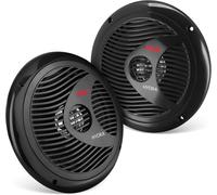VornixorSarlshop-Enceintes Marine - Système Audio Stéréo Étanche - Haut-Parleurs Résistant aux Intempéries 2 Voies - 150 Watts - Cône en Polypropylène et Bord en Tissu - 1 Paire - Noir