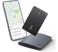 VornixorSarlshop-FineTrack Slim S Smart Tag Wallet Tracker Galaxy Uniquement Traqueur Bluetooth Ultra Fin 1.7mm Étanche IP68 1 an Compatible avec SmartThings pour Portefeuille Clés Bagages Valise