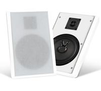 VornixorSarlshop-FLS-540 WH Paire d'enceintes murales Flatpanel (Enceintes HiFi Plates, Enceinte 2 Voies, woofer 5,25""/133mm, Tweeter 1,2""/30mm, 25/50 Watts (RMS/Peak), Connexion à bornier) Blanches