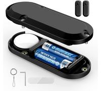 VornixorSarlshop-Lot de 2 coques de batterie pour Apple AirTag - Durée de vie jusqu'à 10 ans - Avec trou pour cordon - Design magnétique - Étanchéité IP68 - Pour Air Tag - Utilisez 2 piles AA