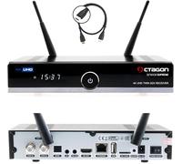 VornixorSarlshop-OCTAGON SF8008 UHD 4K Supreme Twin Récepteur satellite, 2 tuners DVB-S2X, E2 Linux & Define OS, avec fonction d'enregistrement, M.2 M Key, Gigabit LAN, Bluetooth, lecteur de cartes,