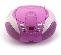VornixorSarlshop-SCD-37 Radio AM/FM Portable avec Lecteur CD/mp3/wma Port USB Rose