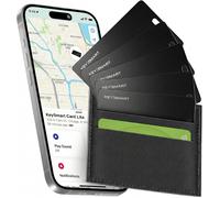 VornixorSarlshop-SmartCard Lite Lot de 5 trackers de portefeuille compatibles avec l'application Apple « Où est ? » Batterie non rechargeable de 2 ans Traceur GPS Bluetooth ultra fin pour portefeuill