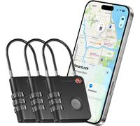 VornixorSarlshop-SmartLock ¿ Cadenas de Bagage Intelligent avec Suivi, approuvé TSA, Compatible Apple Find My, traqueur GPS Bluetooth, Pile remplaçable (Lot de 3)