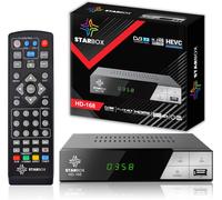 VornixorSarlshop-Star Box ¿ Décodeur TNT HD-168+ DVB-T2/DVB-C, Full HD 1080p H.265, USB/HDMI/Péritel, Télécommande Universelle 2-en-1 ¿ Non Compatible Parabole/Satellite