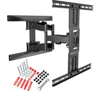 VornixorSarlshop-Support Mural TV Orientable Robuste pour écrans 45-75 Pouces LED LCD Support TV avec VESA Max de 600 x 400 mm, jusqu'à 45,5 kg, Certificat TÜV GS 2020-P6 Noir