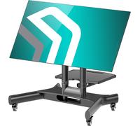 VornixorSarlshop-Support TV Mobile pour 32-70 Pouces, Support TV sur Pied avec roulettes Charge Max 45 kg, Tele sur Pied Roulette VESA 100x100-600x400, Chariot Tele Inclinable Hauteur Réglable Noir T