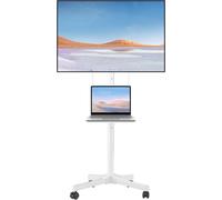 VornixorSarlshop-Suptek Support TV sur roulettes, Support TV sur pied pour télévision de 21-60 pouces LCD/LED/Plasma, jusqu'à 35 kg, hauteur réglable, inclinaison +3/-12°, MAX VESA 400x400mm, ML55BW